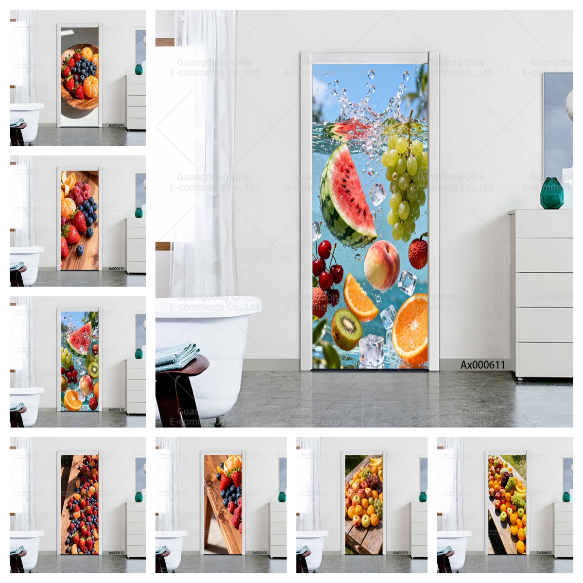 Bright Berry Mix Kitchen Door  - Full Cover Adhesive บทวิจารณ์และราคา