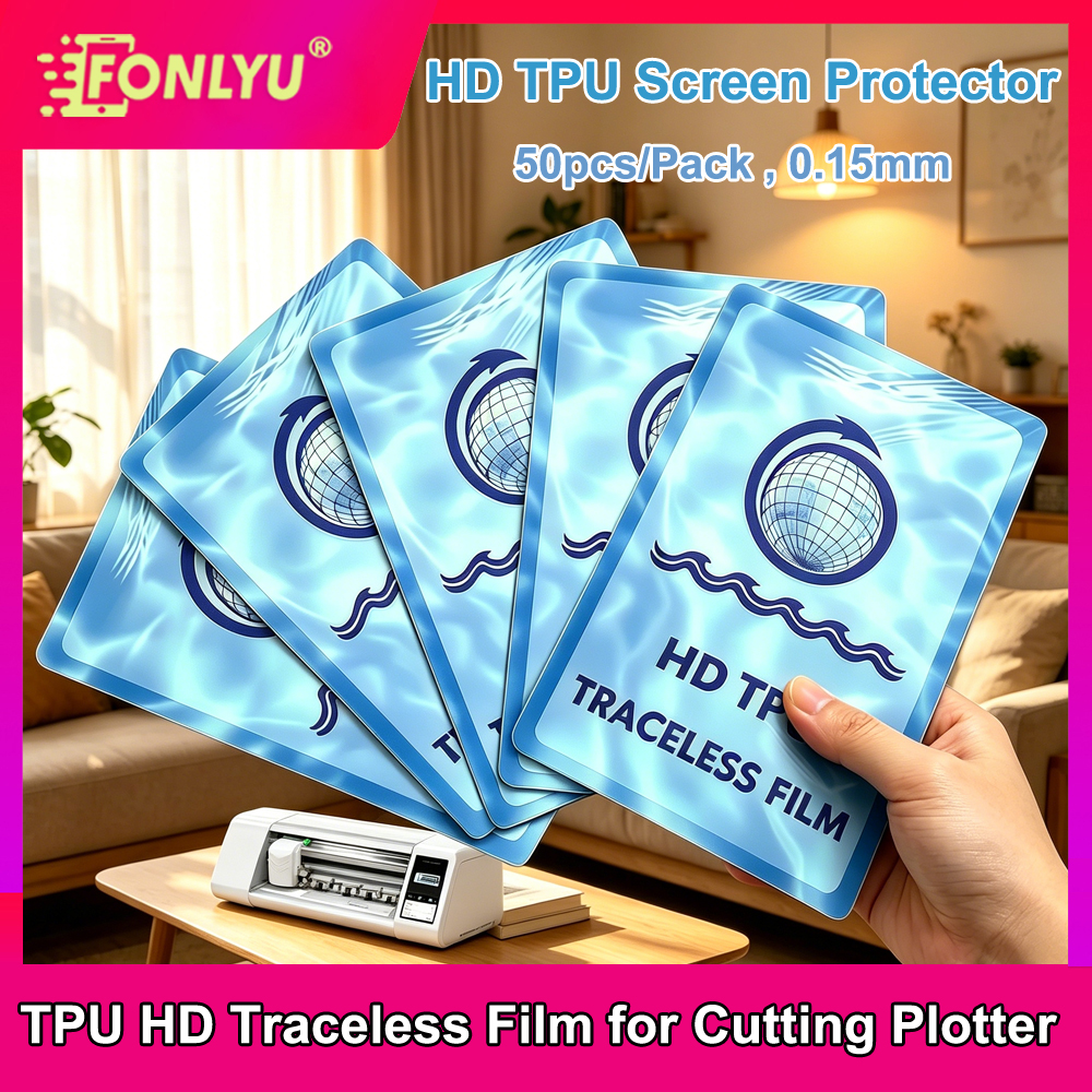 FONLYU 50pc HD Traceless TPU H - Screen Protector Cutter บทวิจารณ์และราคา