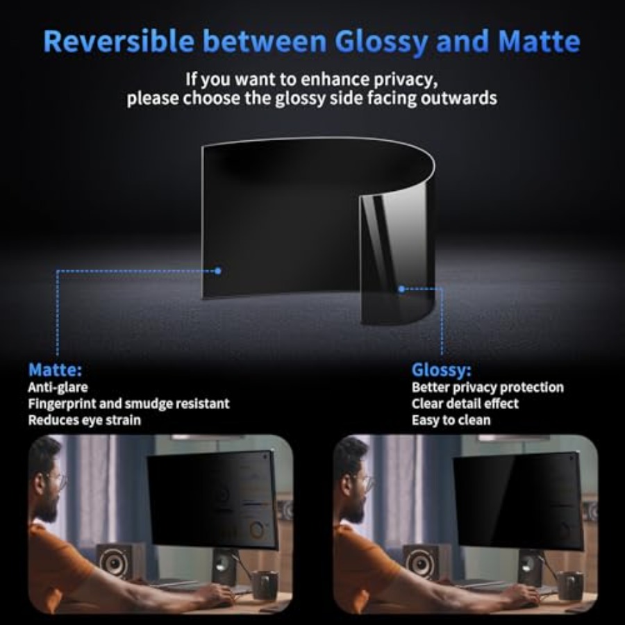 2 Pack 27 Inch Curved Computer - Privacy Filter 2Pack บทวิจารณ์และราคา