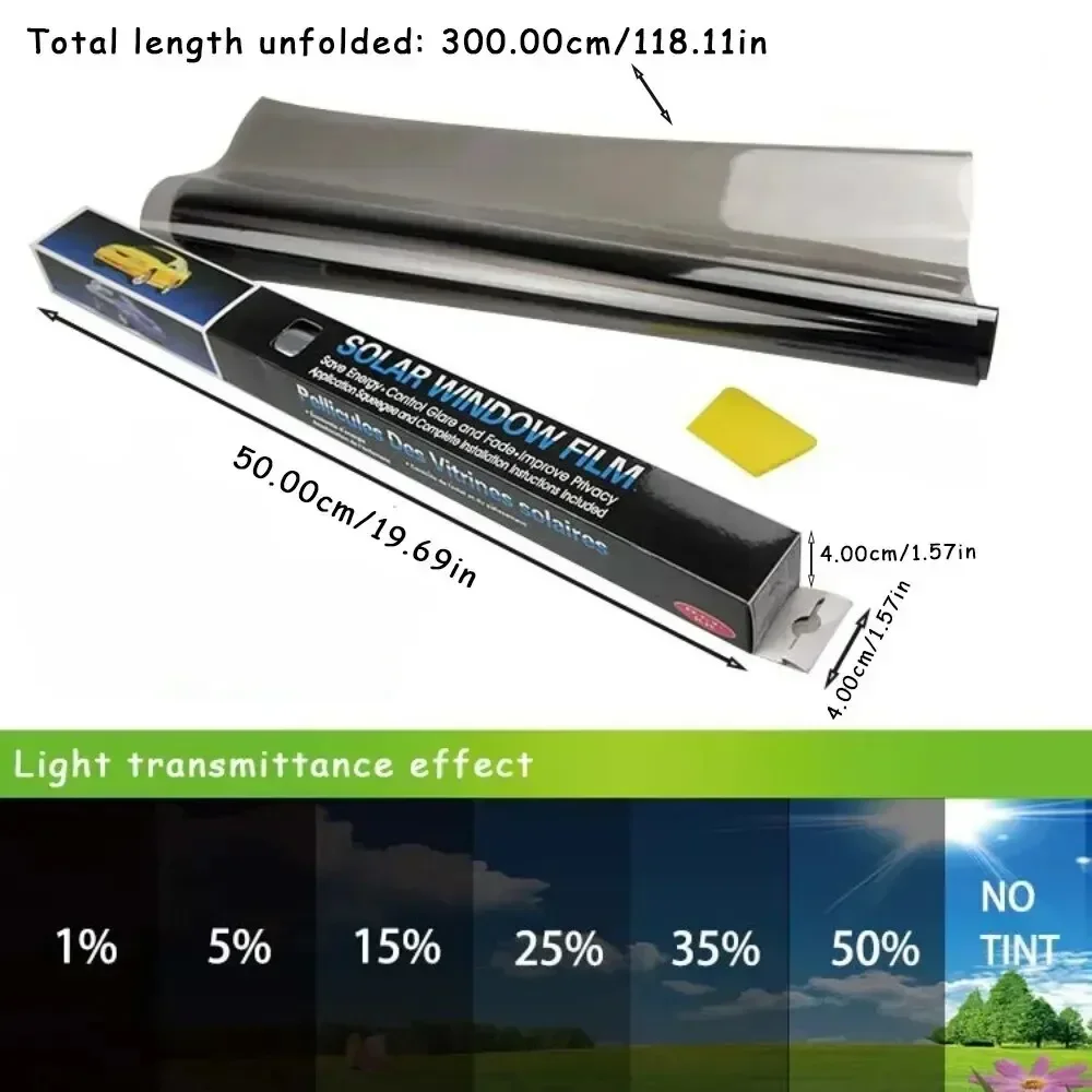 3Mx50CM VLT Black Car Window F - Glass Protector Auto บทวิจารณ์และราคา