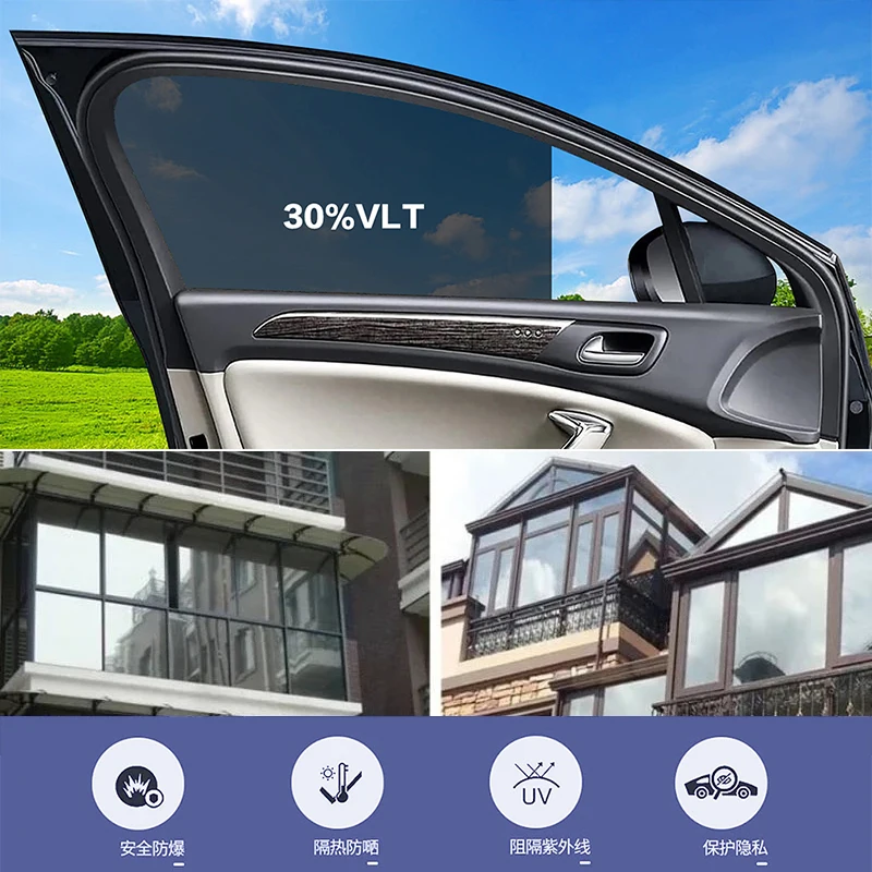 50cmx3m Car Window Privacy Tin - Glass Protector Auto บทวิจารณ์และราคา