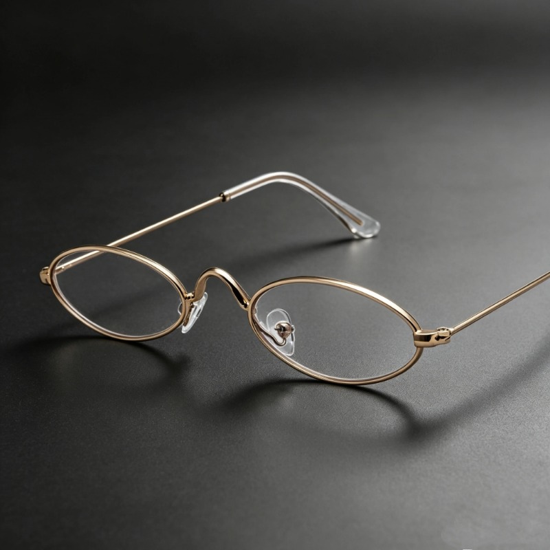 Y2K Small Oval Metal Glasses W - Anti Blue Light Film บทวิจารณ์และราคา