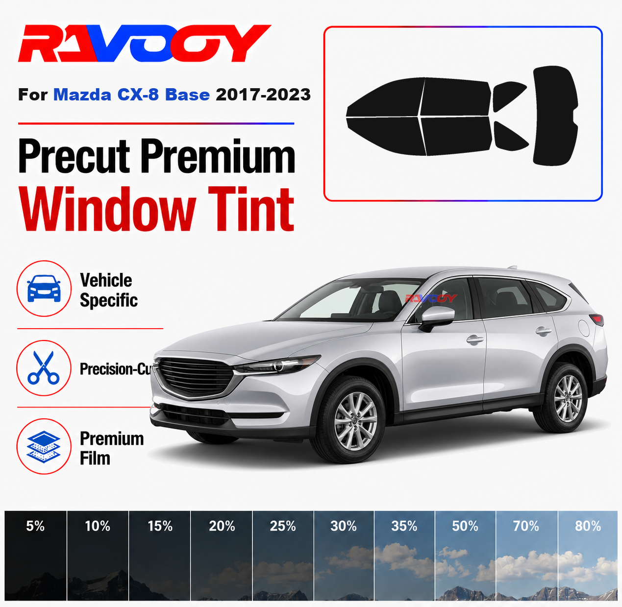 Premium Precut Window Tint Kit - Privacy Screen Protector บทวิจารณ์และราคา